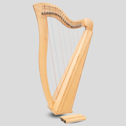 Muzikkon Mchugh Harp 27 Strings Ashwood Square Back