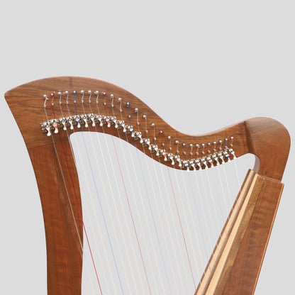 Muzikkon McHugh Harp 27 Strings Walnut Square Back