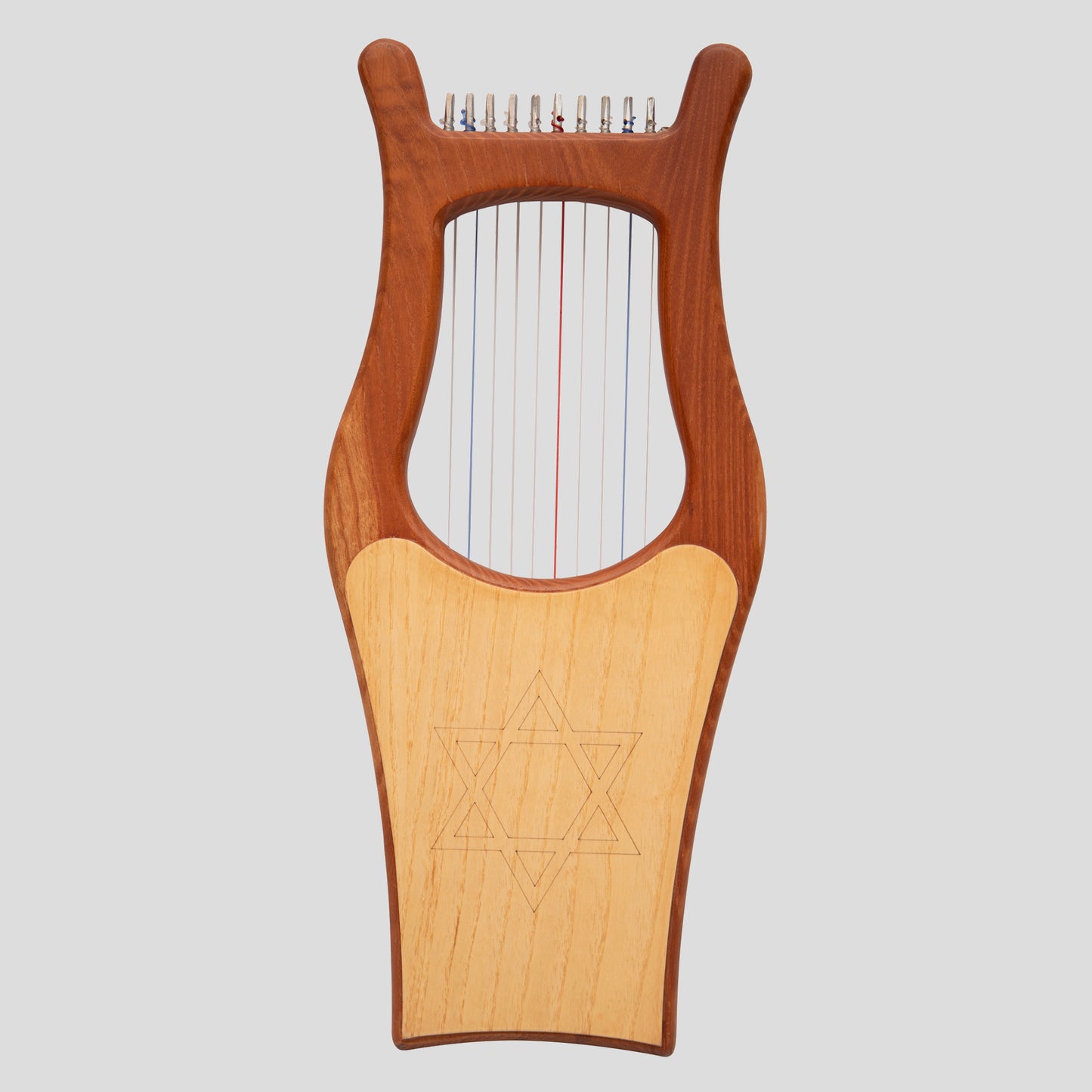 Muzikkon Mini Kinnor Harfe, 10 Saiten Red Cedar