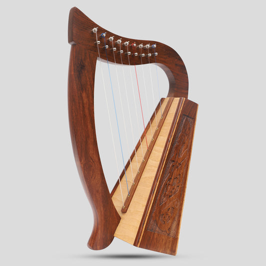 Muzikkon O'Carolan Arpa, 9 corde Palissandro Drago Celtico