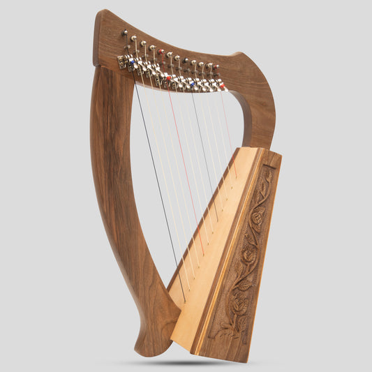 O'Carolan Harp, 12 Strings Walnut With Sharpening Levers