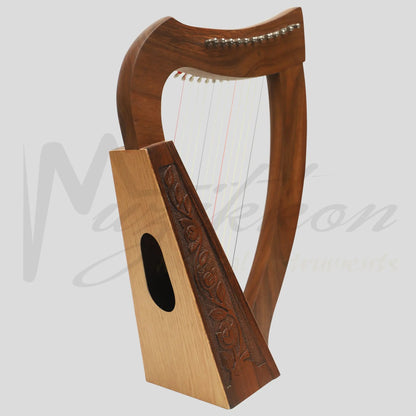 O’carolan Harp 12 String Rosewood Mini-Harp With Sharpening Levers