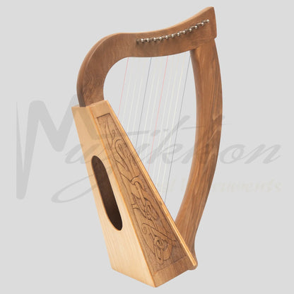 O’carolan Harp 12 String Walnut Celtic Dragon