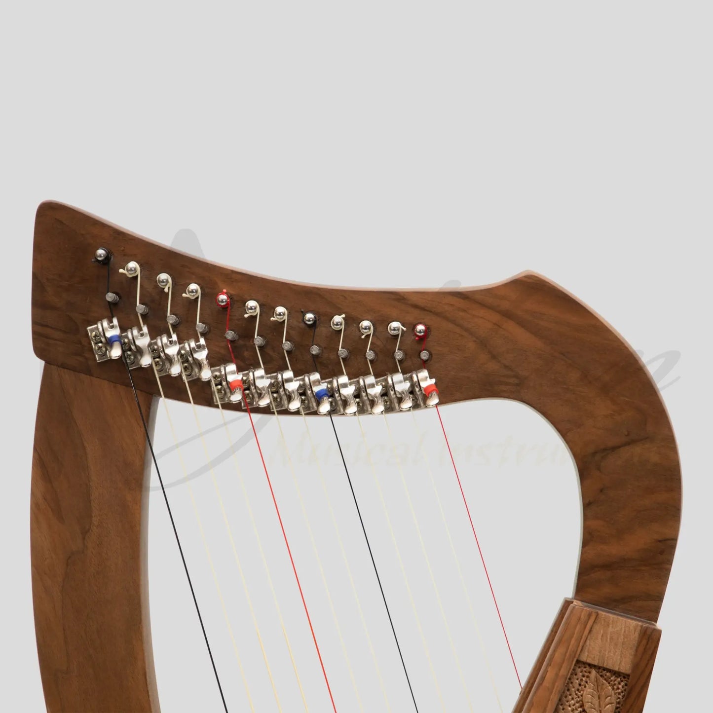 O’carolan Harp 12 String Walnut Mini-Harp With Sharpening Levers