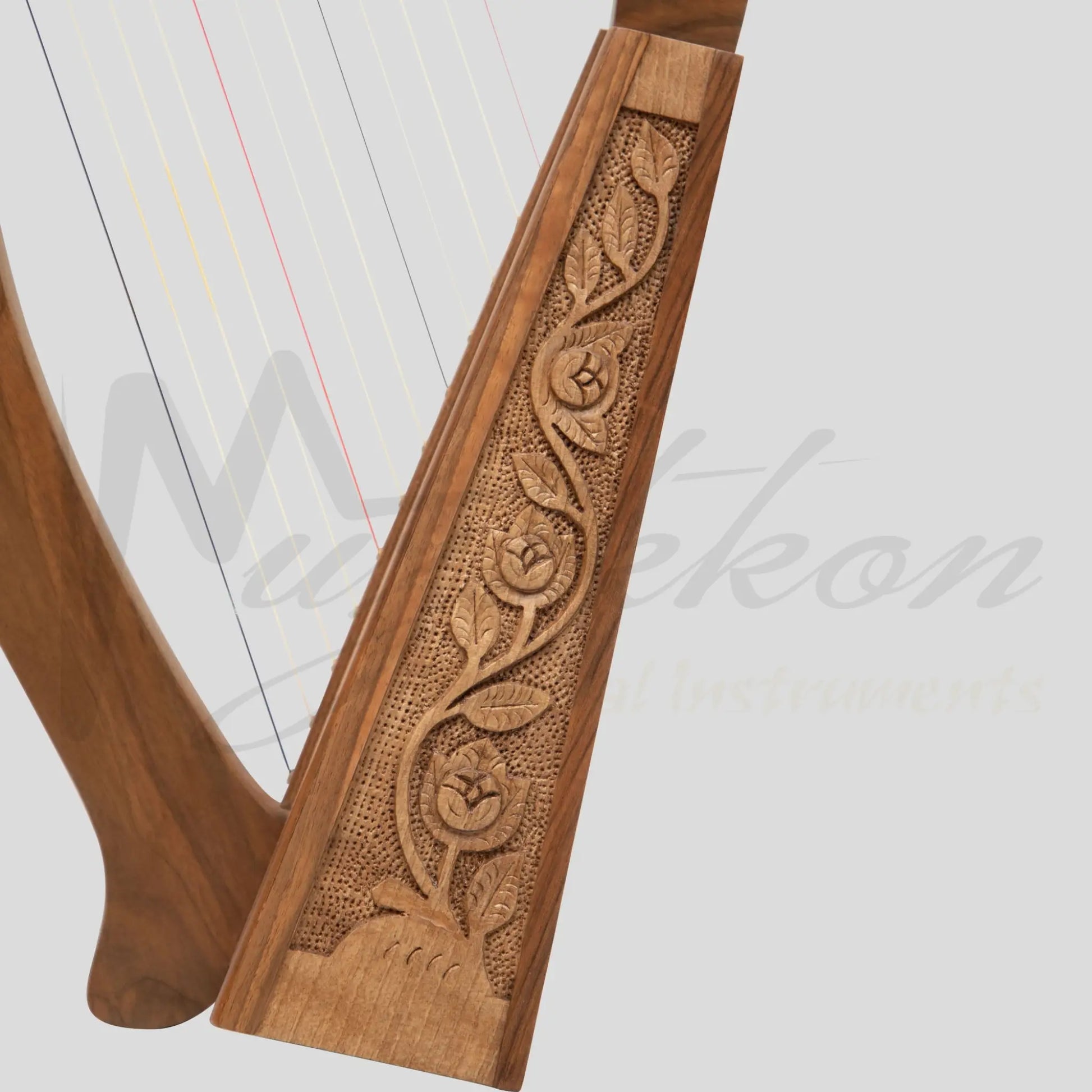 O’carolan Harp 12 String Walnut Mini-Harp With Sharpening Levers