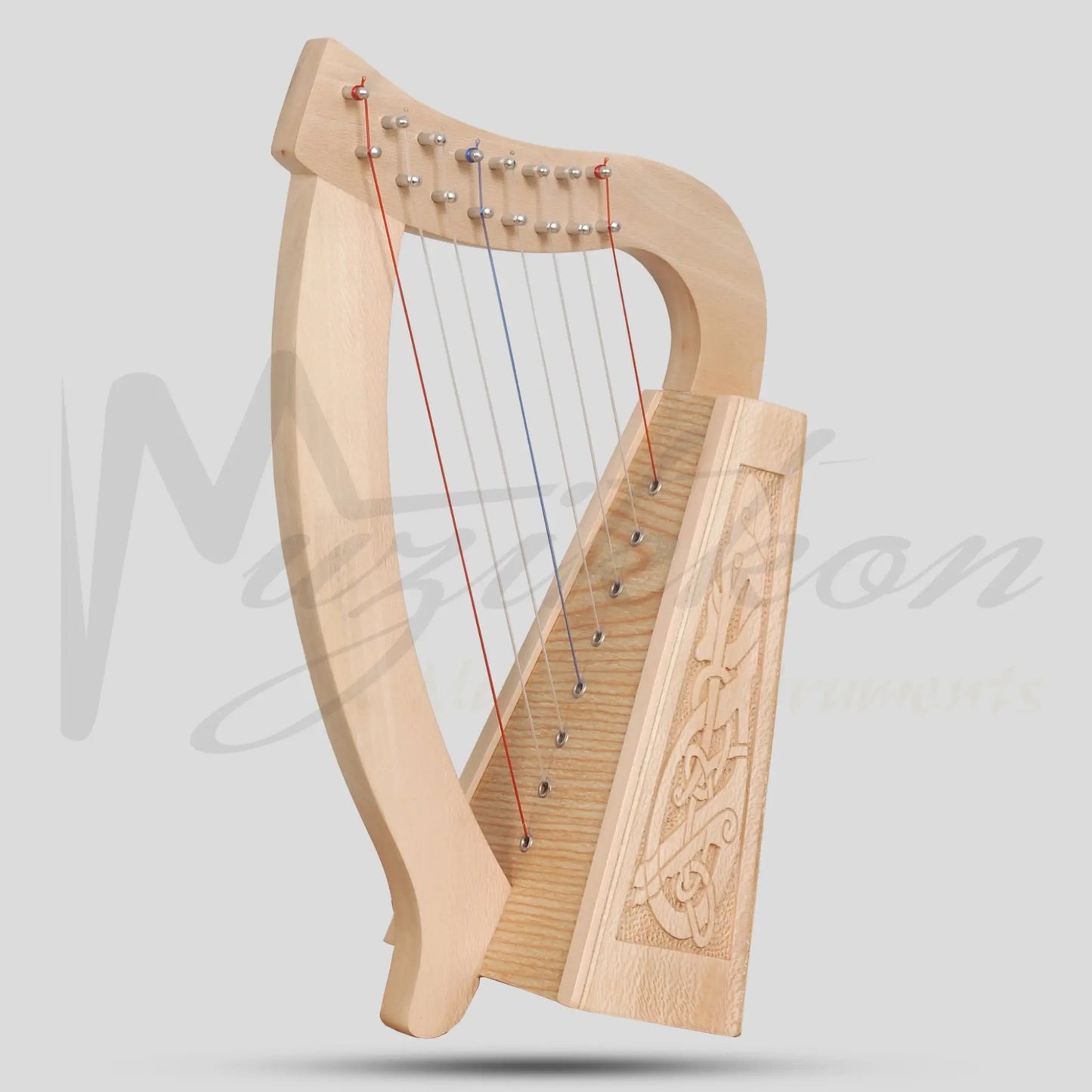 O’carolan Harp 8 String Lacewood Celtic Dragon