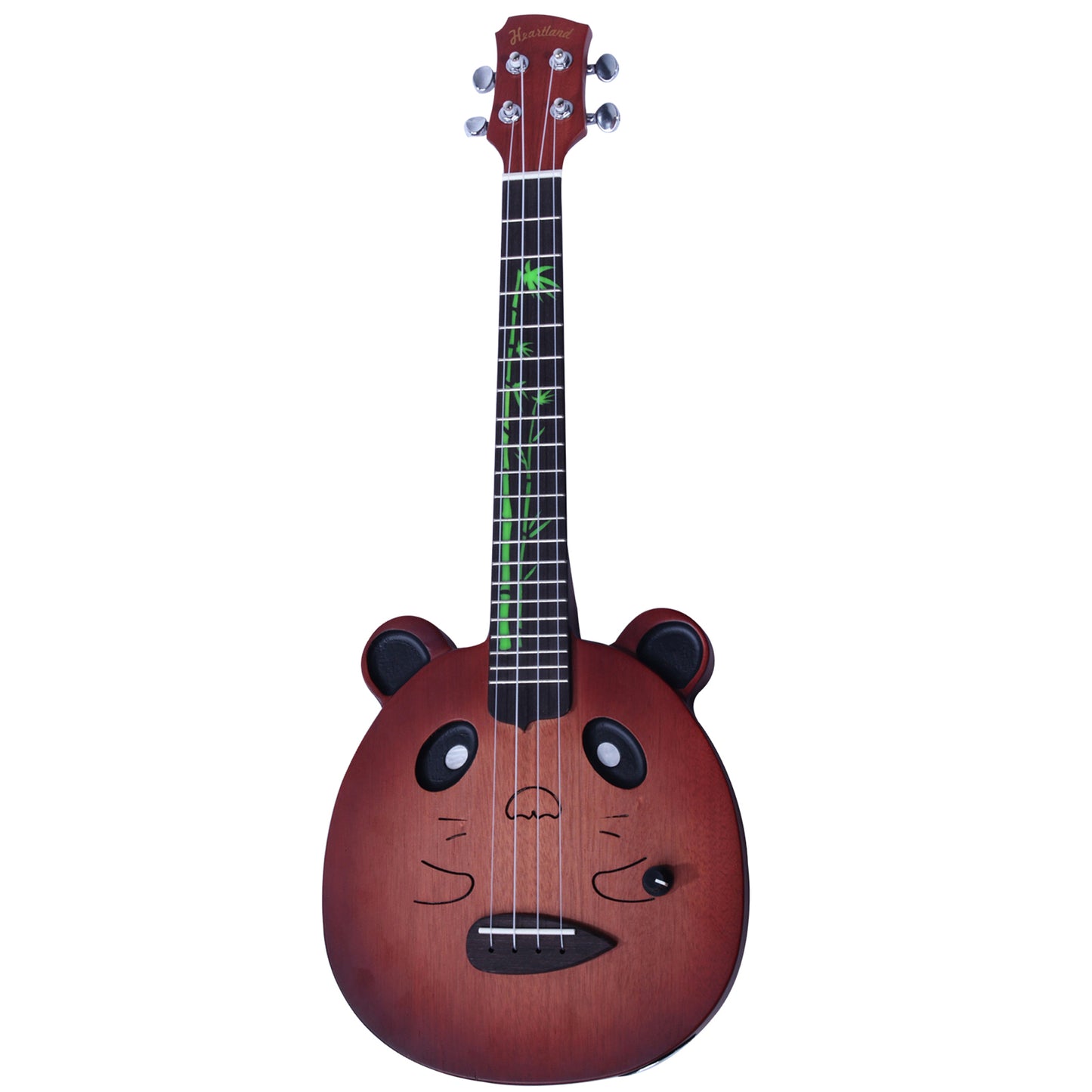 Ukulele elettrico in legno di Panda con borsa