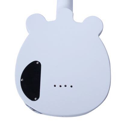 Ukulele elettrico bianco panda con borsa