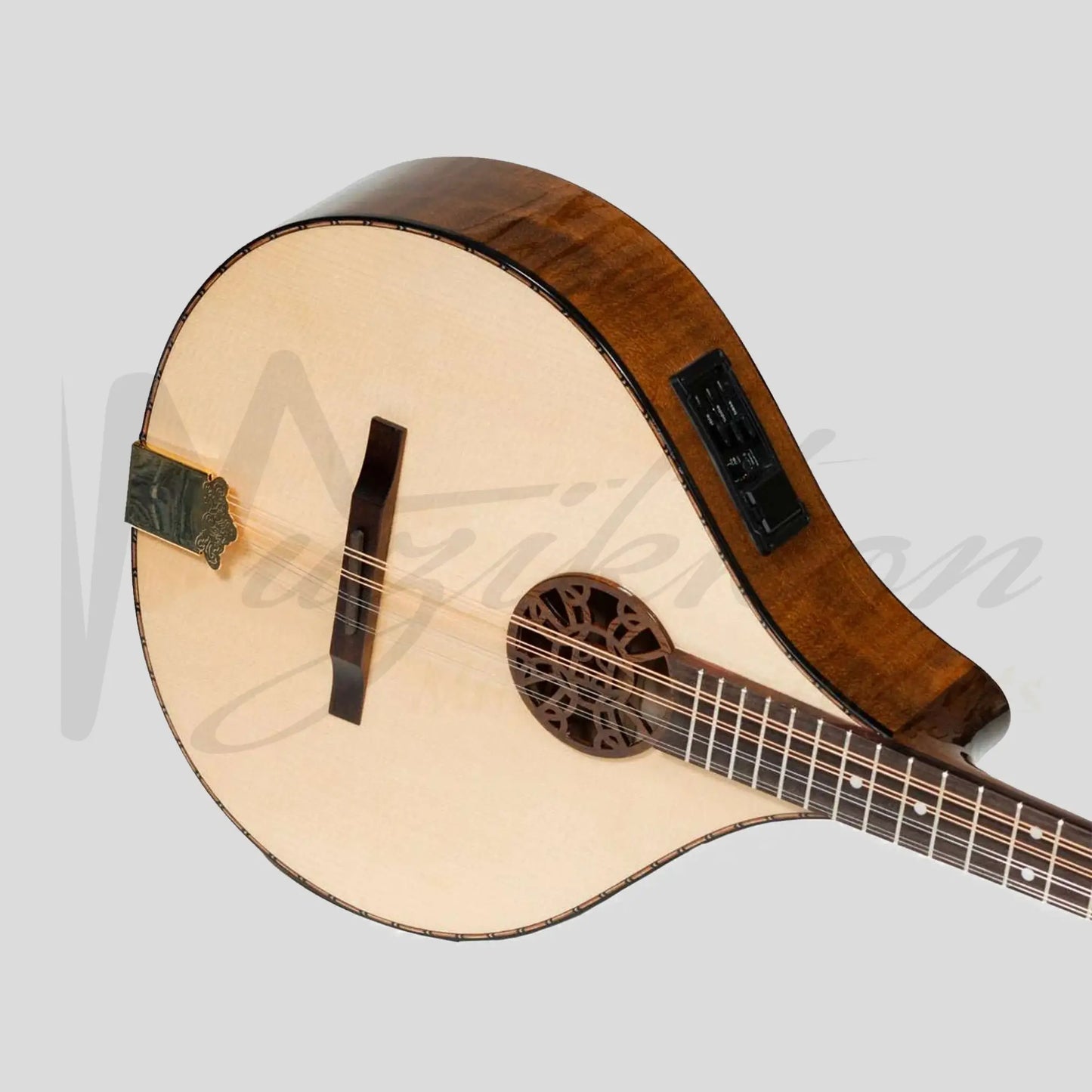 Traditional Electro Acoustic Irish Concert Bouzouki 8 Strings Maple Body With Spruce Top