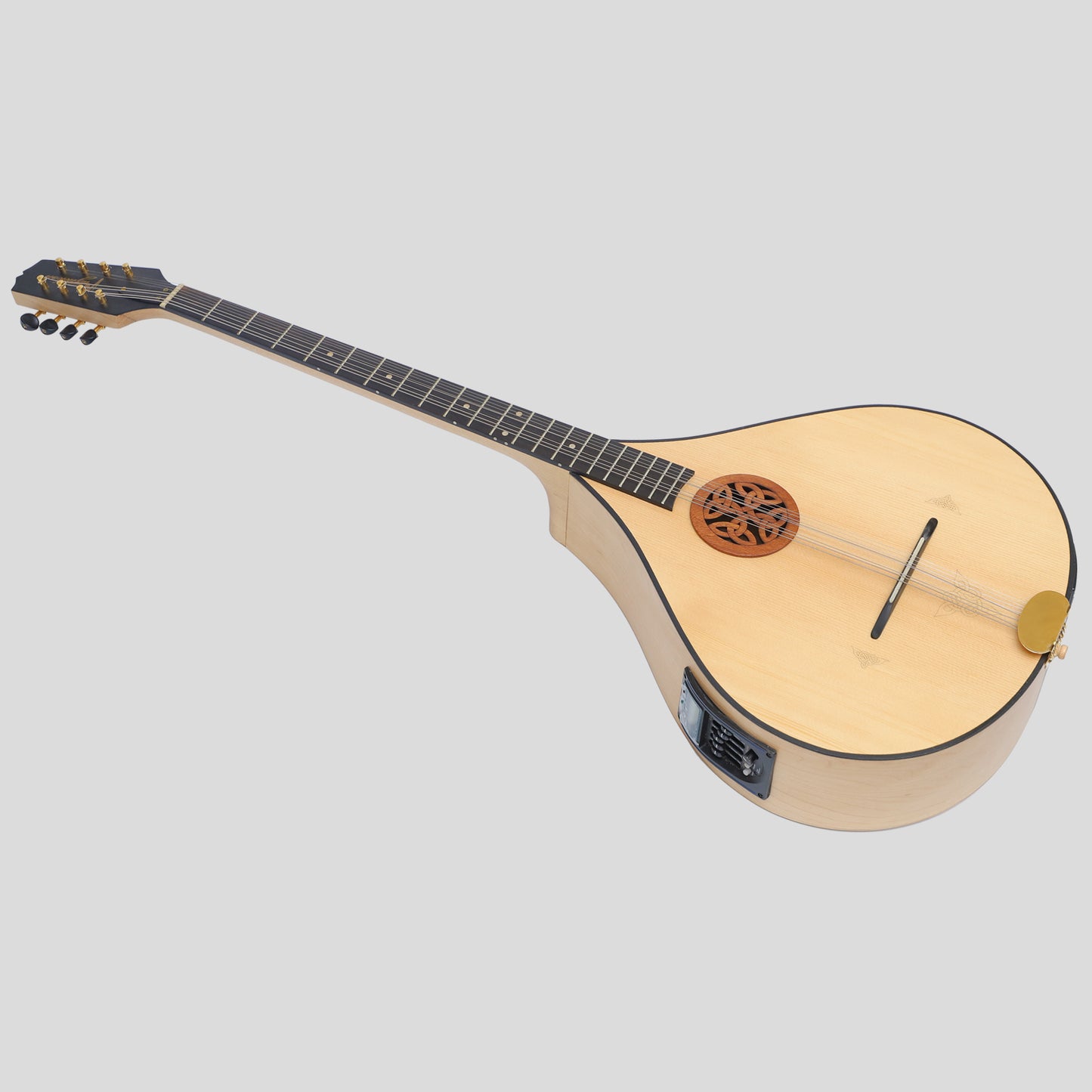 Bouzouki irlandese tradizionale, acero a 8 corde con equalizzatore