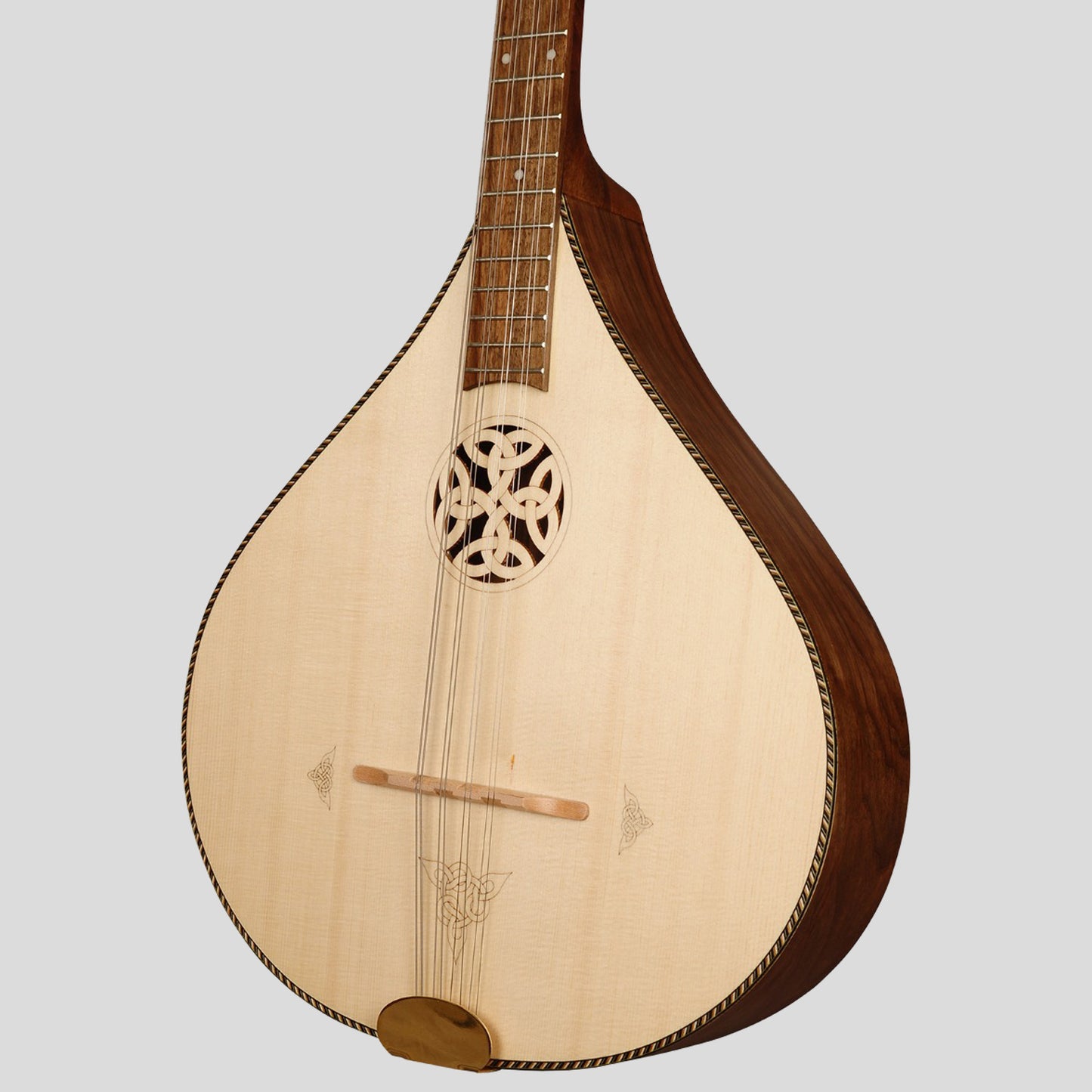 Bouzouki tradizionale irlandese, 8 corde Noce con piano in abete C103 Purfling