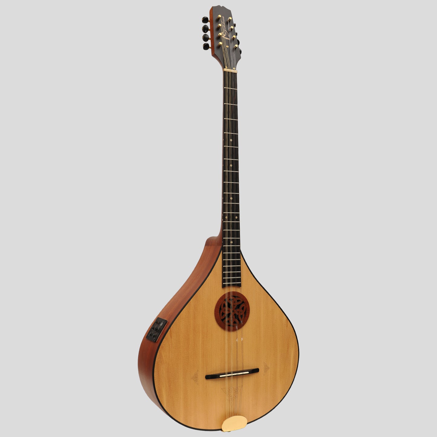 Bouzouki irlandese tradizionale, mogano a 8 corde con equalizzatore