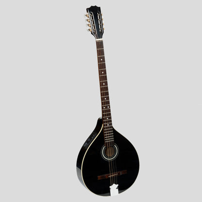 Traditional Irish Bouzouki With EQ, 8 Strings Black Gloss Maple Body with Spruce Top