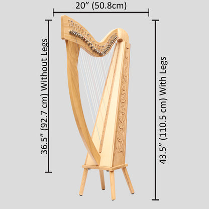 Trinity Harp, 27 String Ashwood