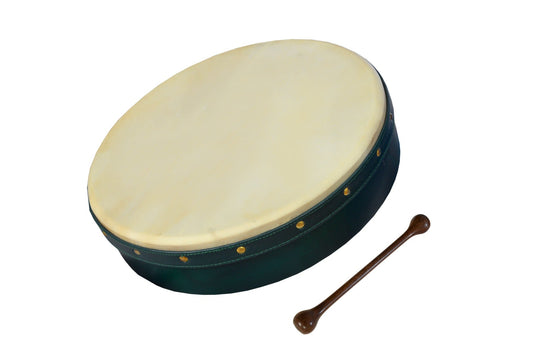 12"X3" Heartland Green Bodhran Pretuned Cross Bar - Muzikkon