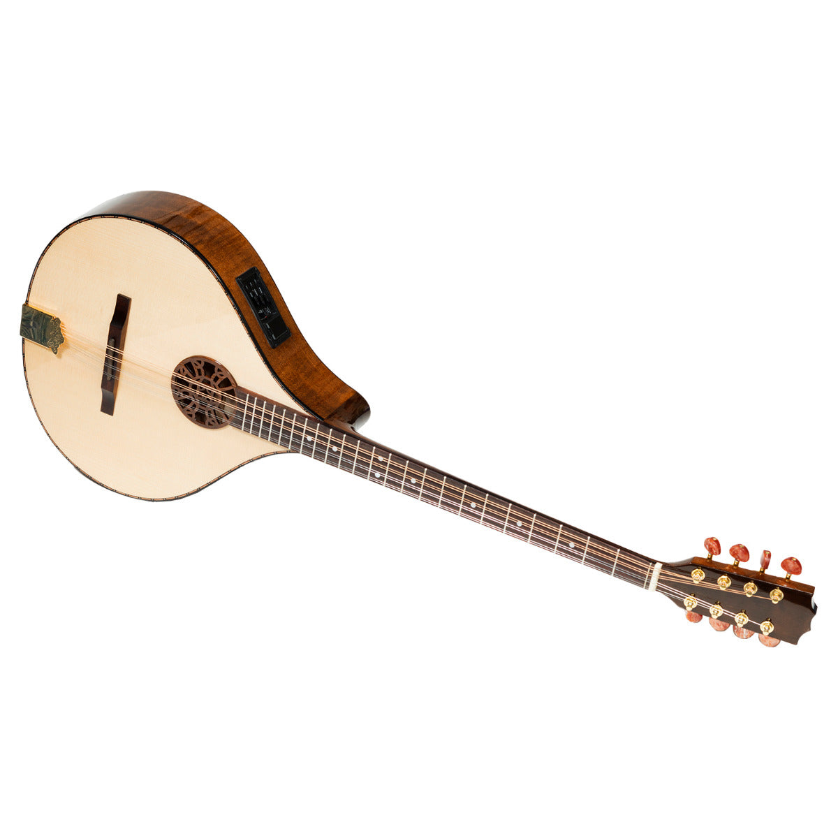 Traditional Electro Acoustic Irish Concert Bouzouki , 8 Strings ,Maple Body with Spruce Top